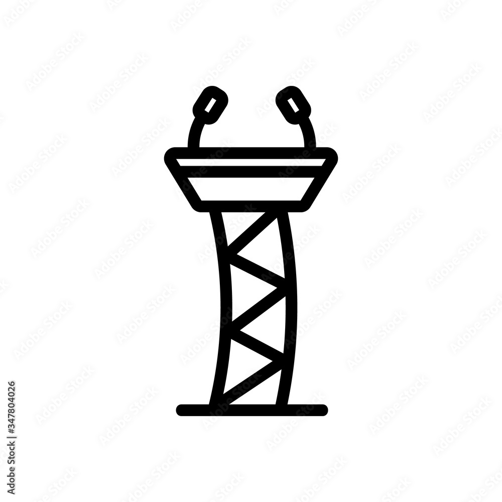 zigzag tribune icon vector. zigzag tribune sign. isolated contour symbol illustration zigzag tribune icon vector. zigzag tribune sign. isolated contour symbol illustration