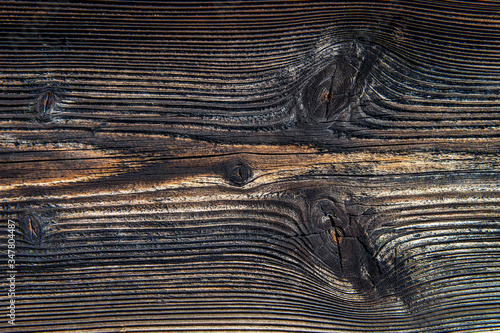 Close Up Of Old Gray Timber Board.