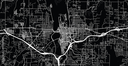 Urban vector city map of Olympia, USA. Washington state capital photo