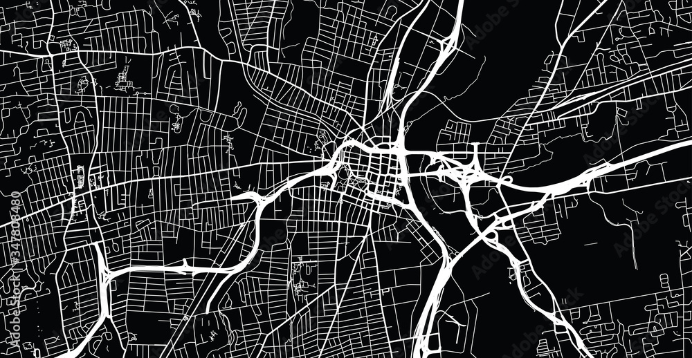 Urban vector city map of Hartford, USA. Connecticut state capital Urban vector city map of Hartford, USA. Connecticut state capital