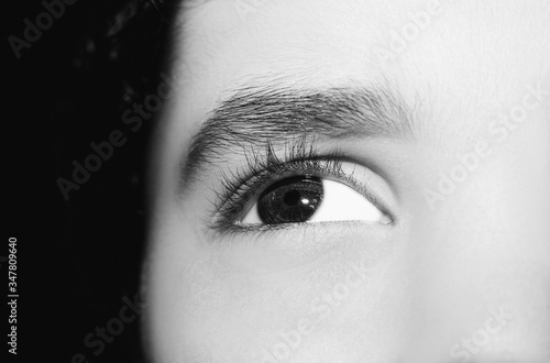 Image of child eye close up.