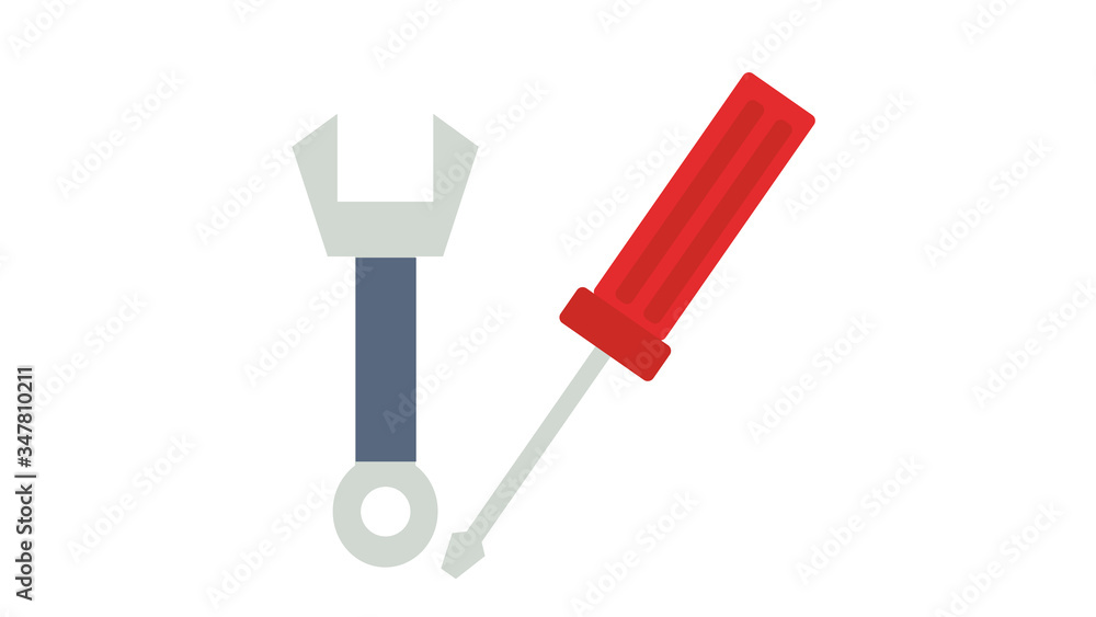 screwdriver icon illustraion on white background screwdriver icon illustraion on white background