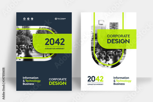 City Background Business Book Cover Design Template