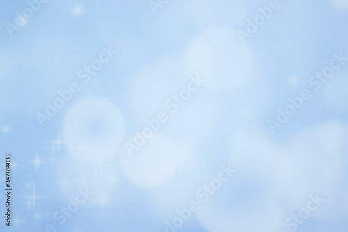 Abstract white blue bokeh and texture