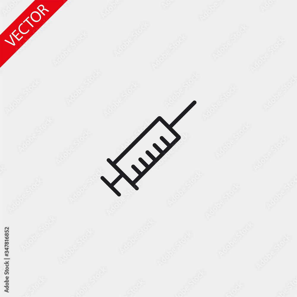 Syringe vector icon , lorem ipsum Flat design Syringe vector icon , lorem ipsum Flat design