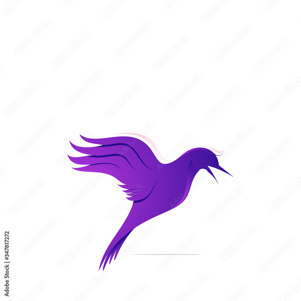 Fototapeta premium Bird animal logo design colorful