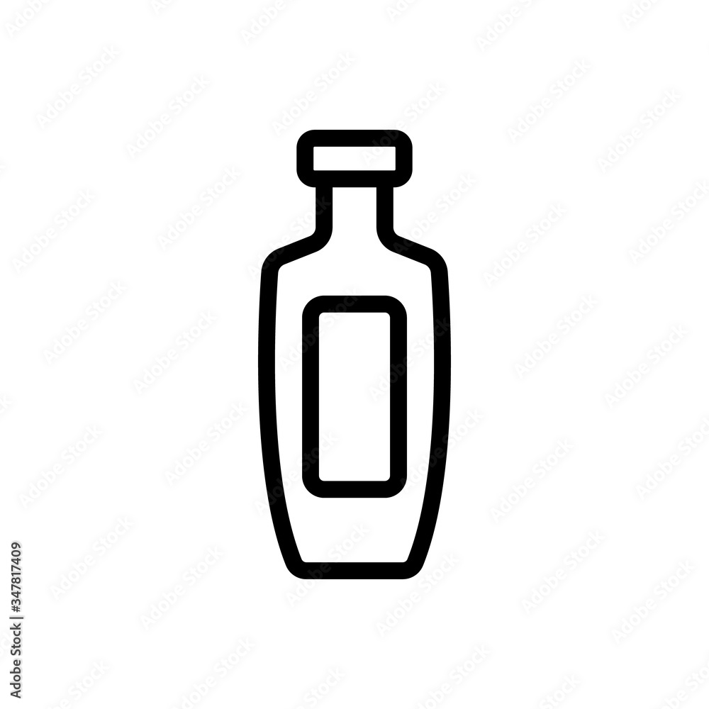 bottle of sunflower oil icon vector. bottle of sunflower oil sign. isolated contour symbol illustration