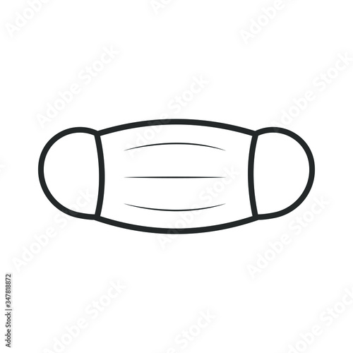 Mouth guard, mask, medicine vector icon illustration