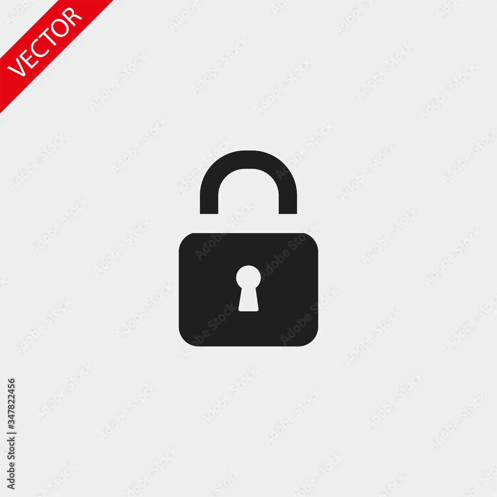 Lock - vector icon , lorem ipsum Flat design Lock - vector icon , lorem ipsum Flat design