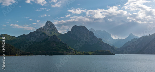 Lake and mountains. © J