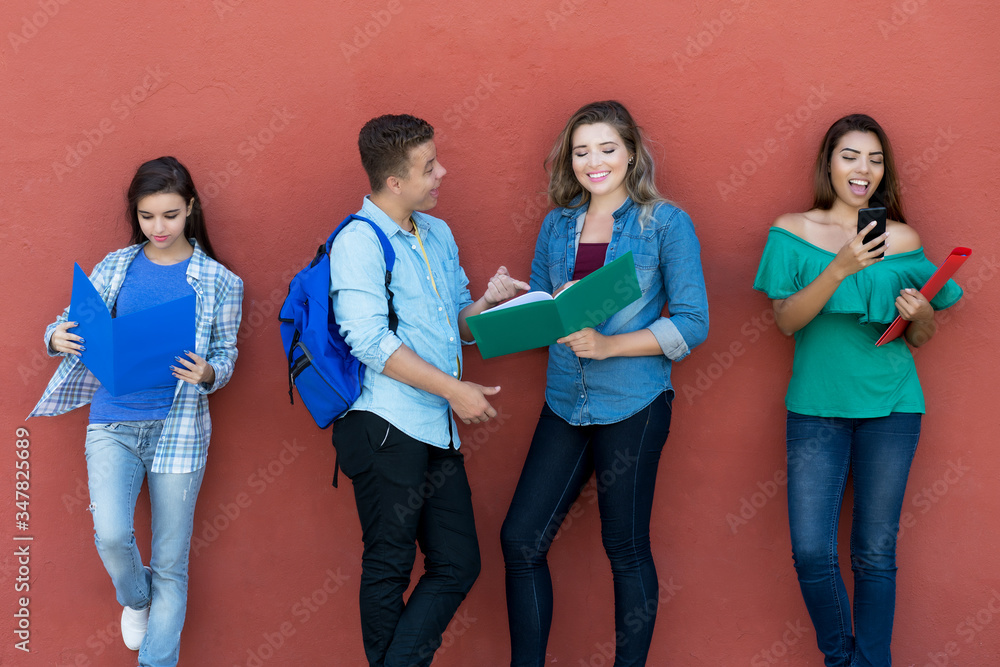 Obraz premium Junge Studenten im Gespräch