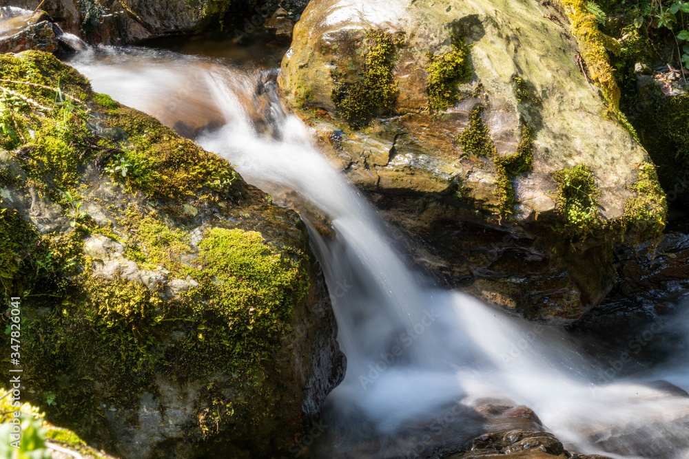 Fototapeta premium water flow in rocky area in mountain in JAPAN.