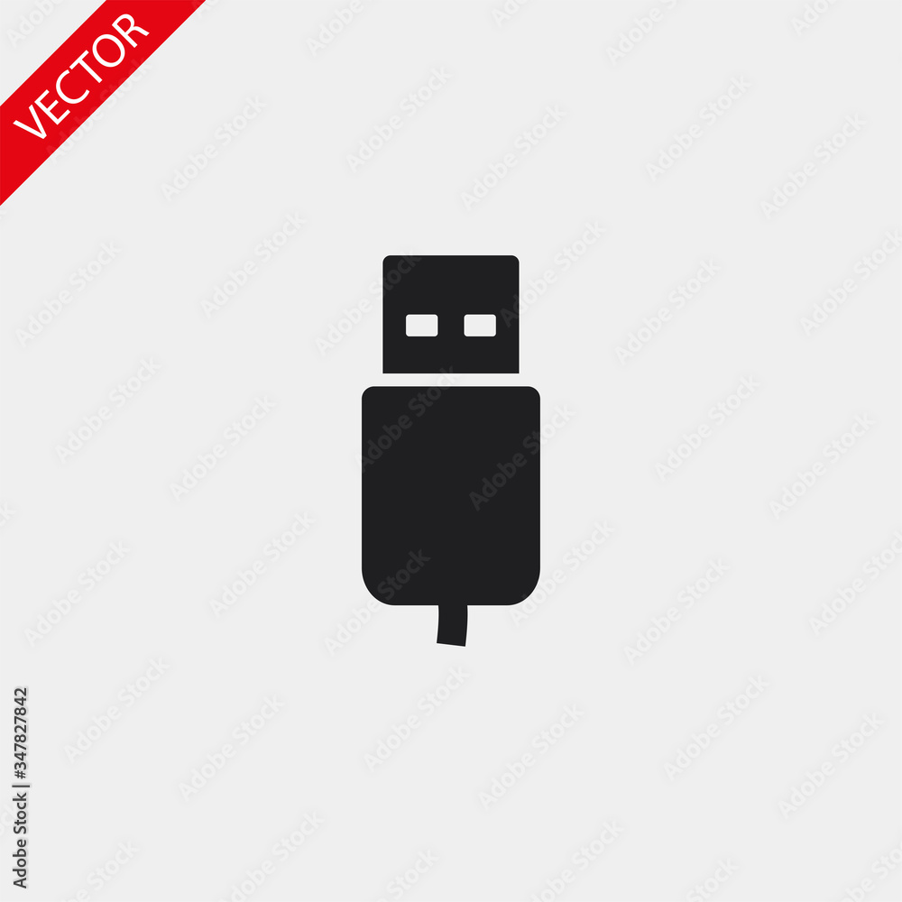 Flash drive vector icon , lorem ipsum Flat design Flash drive vector icon , lorem ipsum Flat design