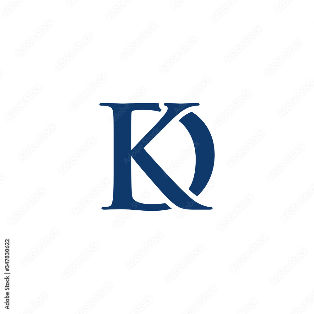 Initials Letters DK Logo Design Vector Stock Vector | Adobe Stock