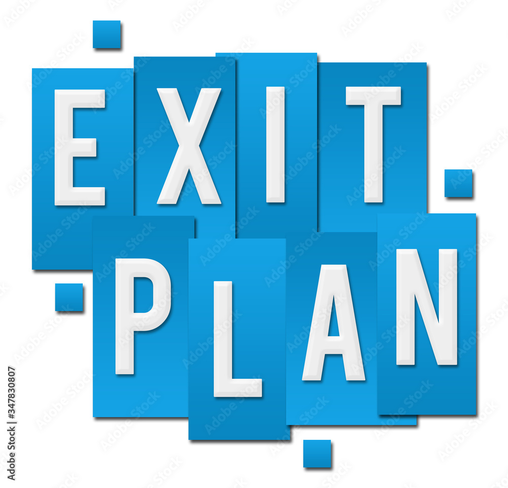 Obraz premium Exit Plan Blue Stripes Group 