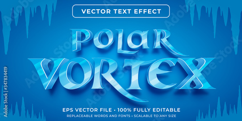 Editable text effect - frozen ice shards style