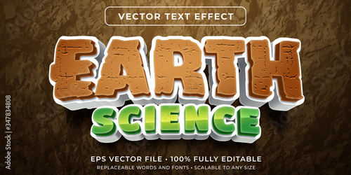 Editable text effect - earth rock style