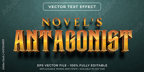 Editable text effect - novel story style