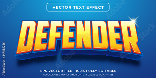 Editable text effect - hero game defender style