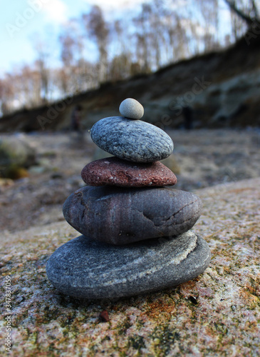 cairn on the seashore of the Baltic