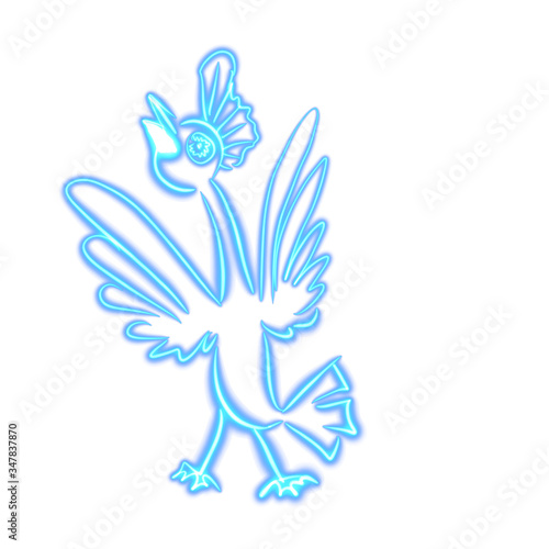 a rooster is crowing and flapping wings
