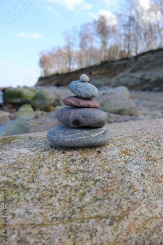 cairn on the seashore of the Baltic