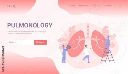 Medical specialty and examination web banner or landing page set.