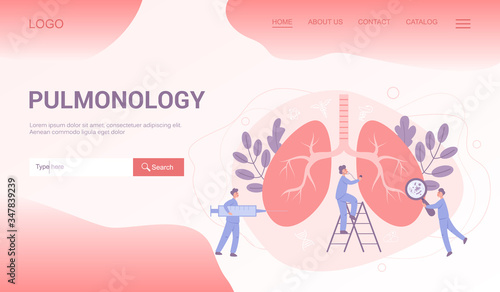 Medical specialty and examination web banner or landing page set.