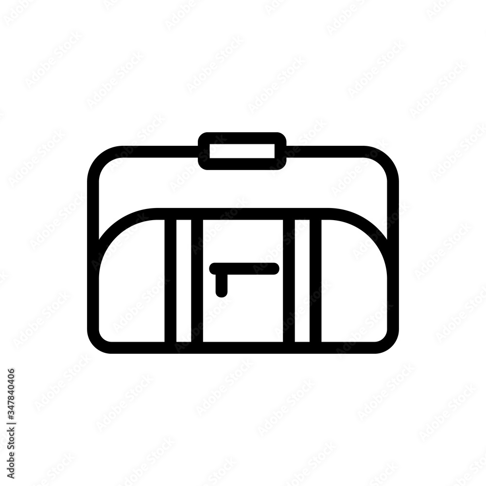 sports bag with long handle on shoulder icon vector. sports bag with long handle on shoulder sign. isolated contour symbol illustration sports bag with long handle on shoulder icon vector. sports bag with long handle on shoulder sign. isolated contour symbol illustration