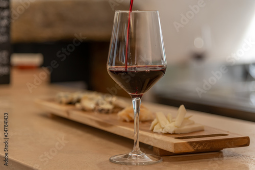 Quadro em tela bicchiere di vino rosso