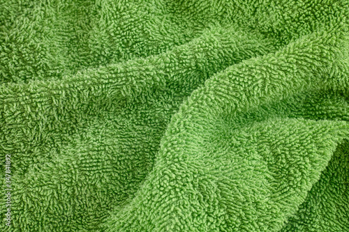 Green towel texture background