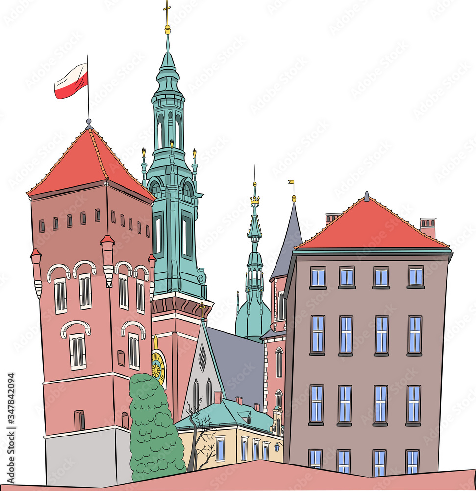 Krakow Wawel Royal Castle.