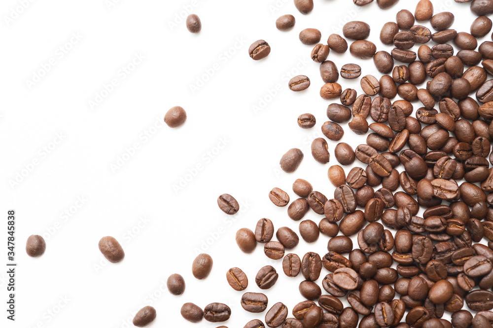 Coffee beans isolated on white background. Coffee beans isolated on white background.
