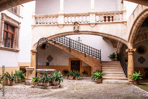 Patio casa Mallorca España antiguo