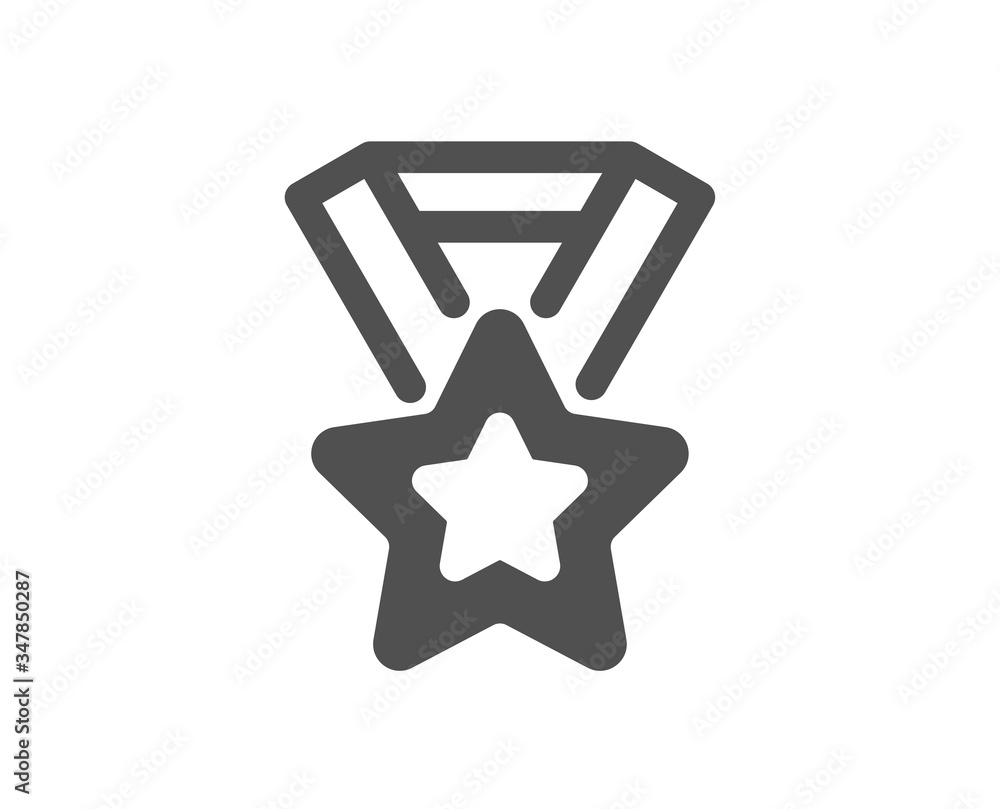 Winner ribbon icon. Award star medal sign. Best achievement symbol. Classic flat style. Quality design element. Simple winner ribbon icon. Vector Winner ribbon icon. Award star medal sign. Best achievement symbol. Classic flat style. Quality design element. Simple winner ribbon icon. Vector