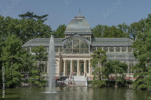 cristal palace in biggest park of madrid capital city