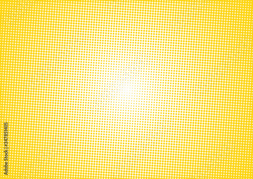 Yellow polka dot background. Abstract summer background. Yellow gradient background.