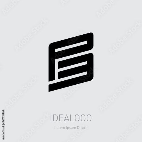 P and number 3 - logo. P3 - Vector logotype. Design element or icon. photo