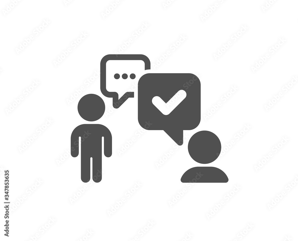 Consulting business icon. Discussion or consultation sign. People communication management symbol. Classic flat style. Quality design element. Simple consulting business icon. Vector Consulting business icon. Discussion or consultation sign. People communication management symbol. Classic flat style. Quality design element. Simple consulting business icon. Vector
