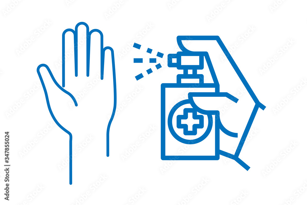 Obraz premium hand sanitize icon 