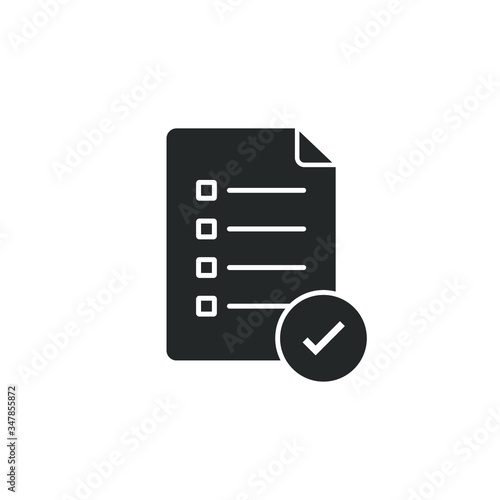 Approval icon isolated on white background