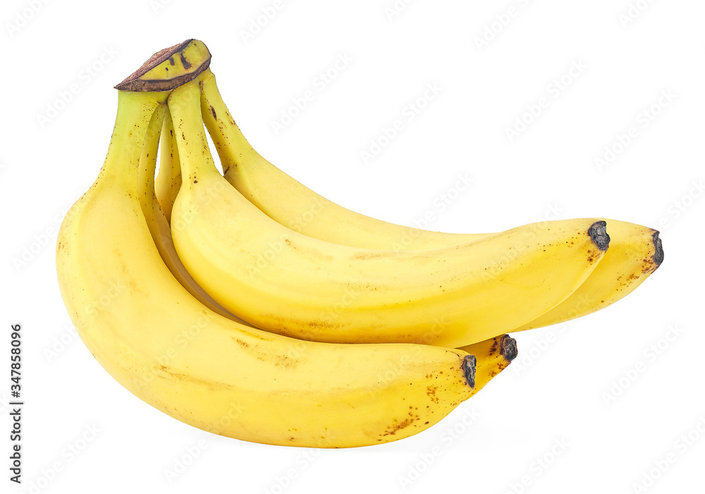 Bunch of bananas isolated on a white background