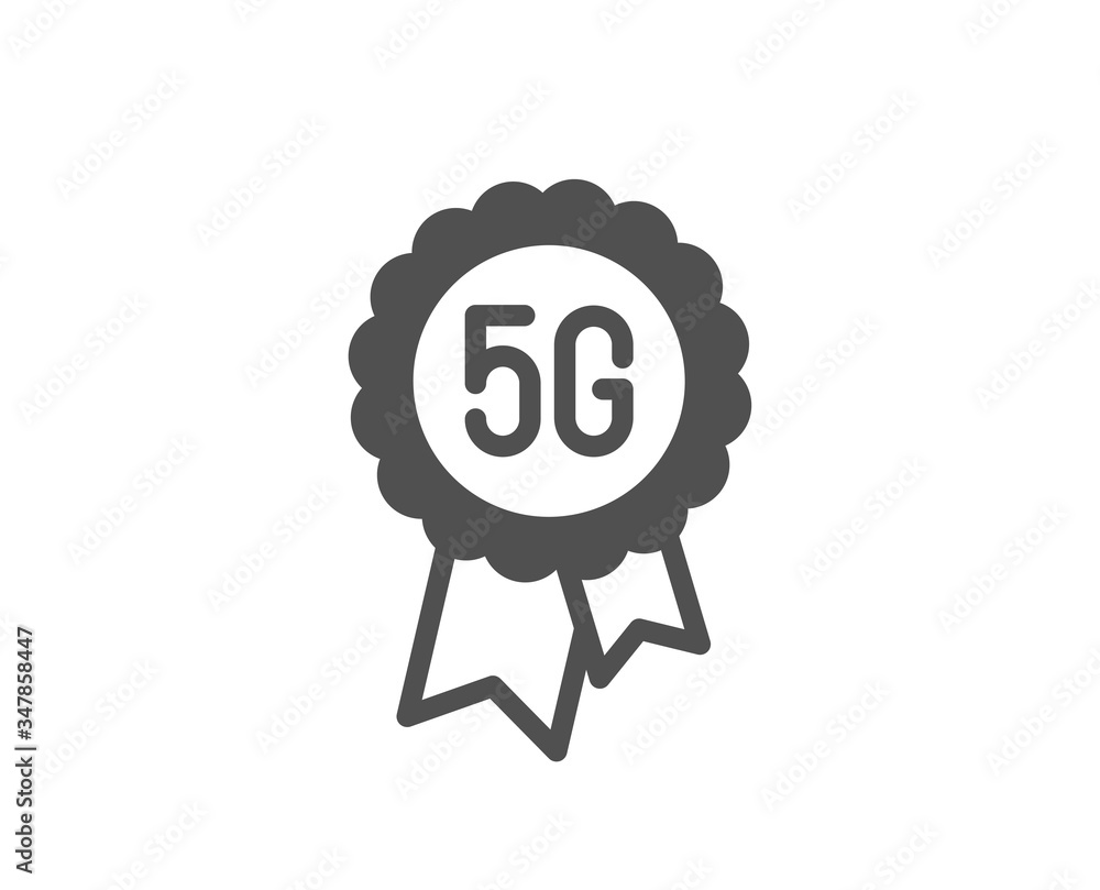 5g technology icon. Wireless internet sign. Mobile wifi connection symbol. Classic flat style. Quality design element. Simple 5g technology icon. Vector