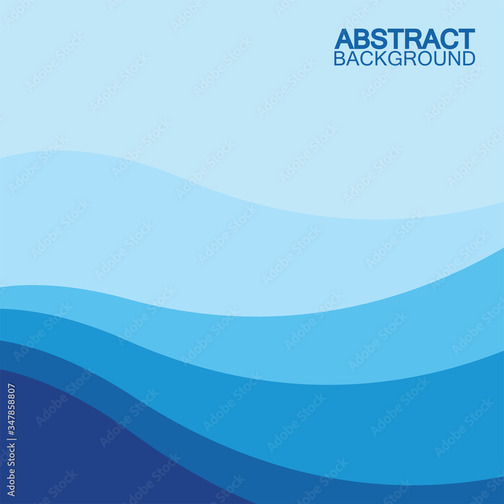 Blue wave vector abstract background flat design stock illustration Blue wave vector abstract background flat design stock illustration