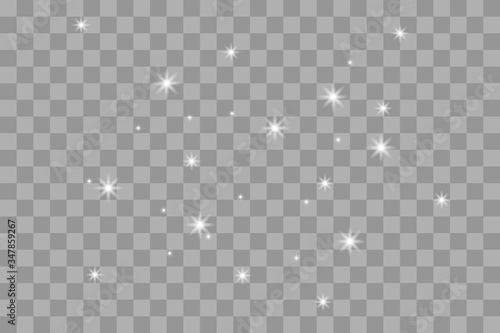 Shine light effect, png bright sparkle dust. Vector isolate