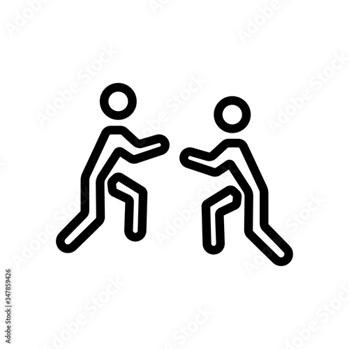martial arts people icon vector. martial arts people sign. isolated contour symbol illustration