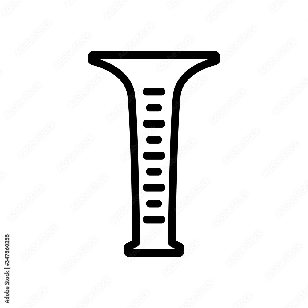 bartender measuring cup icon vector. bartender measuring cup sign. isolated contour symbol illustration bartender measuring cup icon vector. bartender measuring cup sign. isolated contour symbol illustration