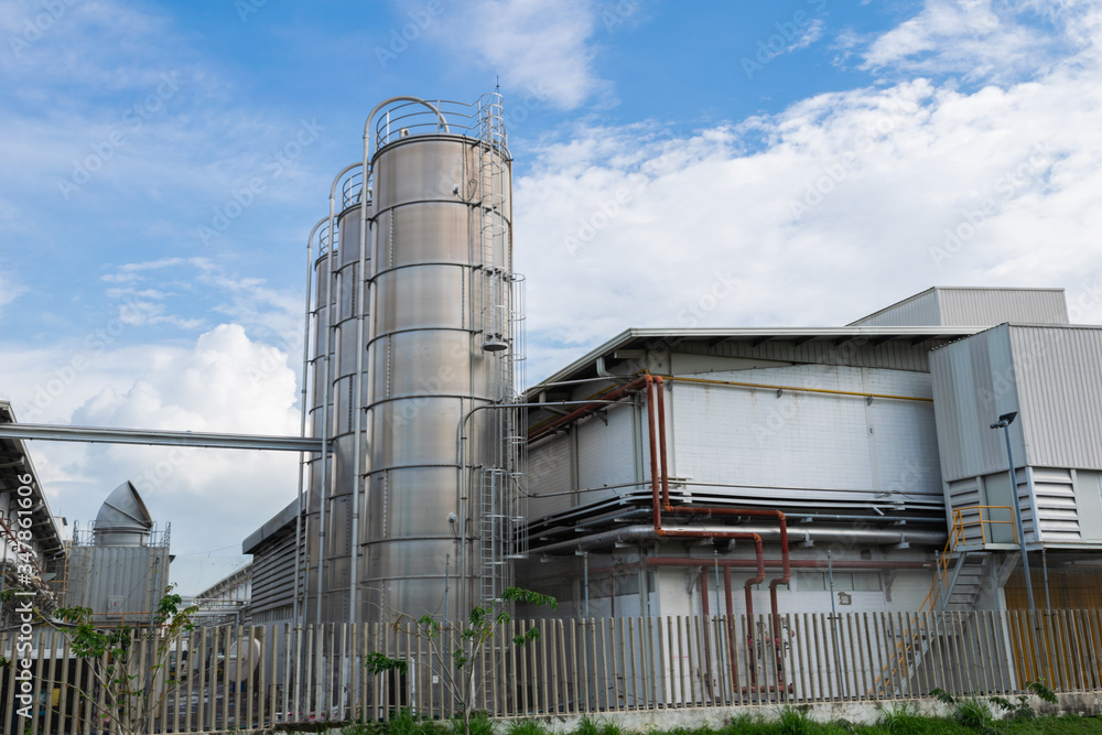 Fototapeta premium Building industry with high towers with blue sky
