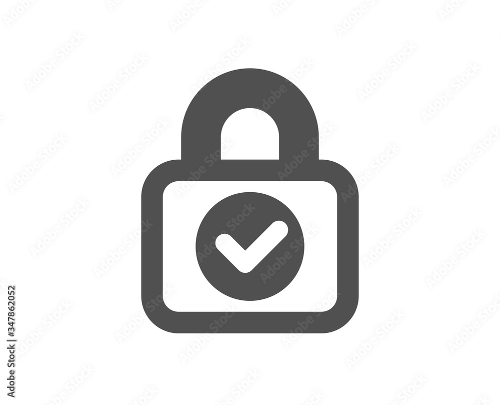 Security lock icon. Cyber defence sign. Private protection symbol. Classic flat style. Quality design element. Simple security lock icon. Vector Security lock icon. Cyber defence sign. Private protection symbol. Classic flat style. Quality design element. Simple security lock icon. Vector