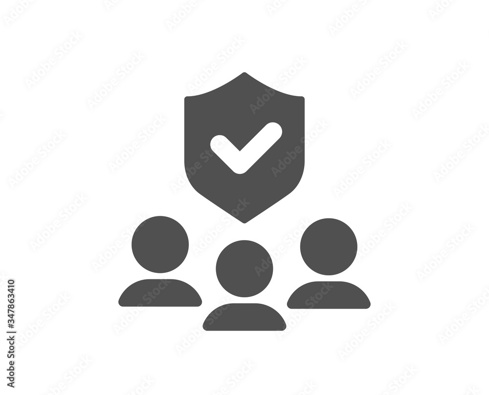 People insurance icon. Health coverage sign. Life protection policy symbol. Classic flat style. Quality design element. Simple people insurance icon. Vector People insurance icon. Health coverage sign. Life protection policy symbol. Classic flat style. Quality design element. Simple people insurance icon. Vector